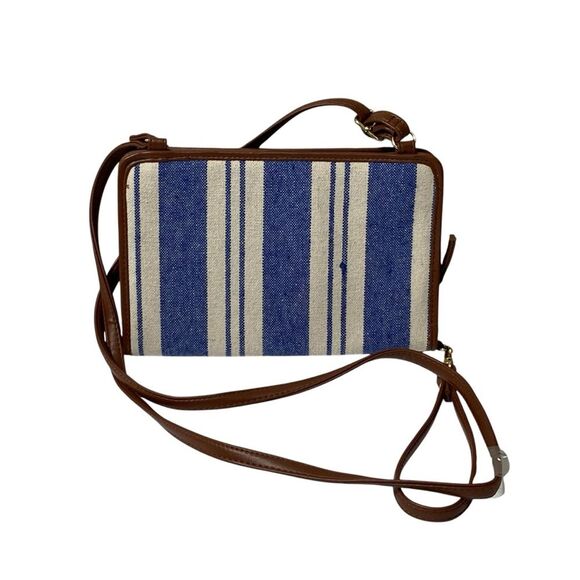 NWOT Time & Tru Women's Boho Coastal Clutch/Wallet/Wristlet Striped Shoulder Bag - Picture 1 of 15